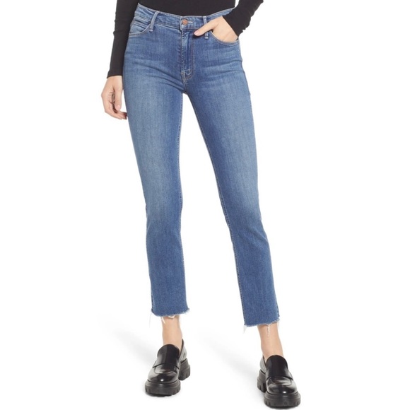 MOTHER Denim - Mother Mid Rise Dazzler Ankle Fray This Time Next Year Wash Jeans